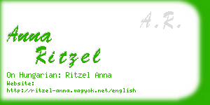 anna ritzel business card